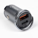 شارژر فندکی هیسکا مدل HCC-306 به همراه کابل تبدیل USB-C