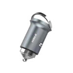 شارژر فندکی هیسکا مدل HCC-306 به همراه کابل تبدیل USB-C